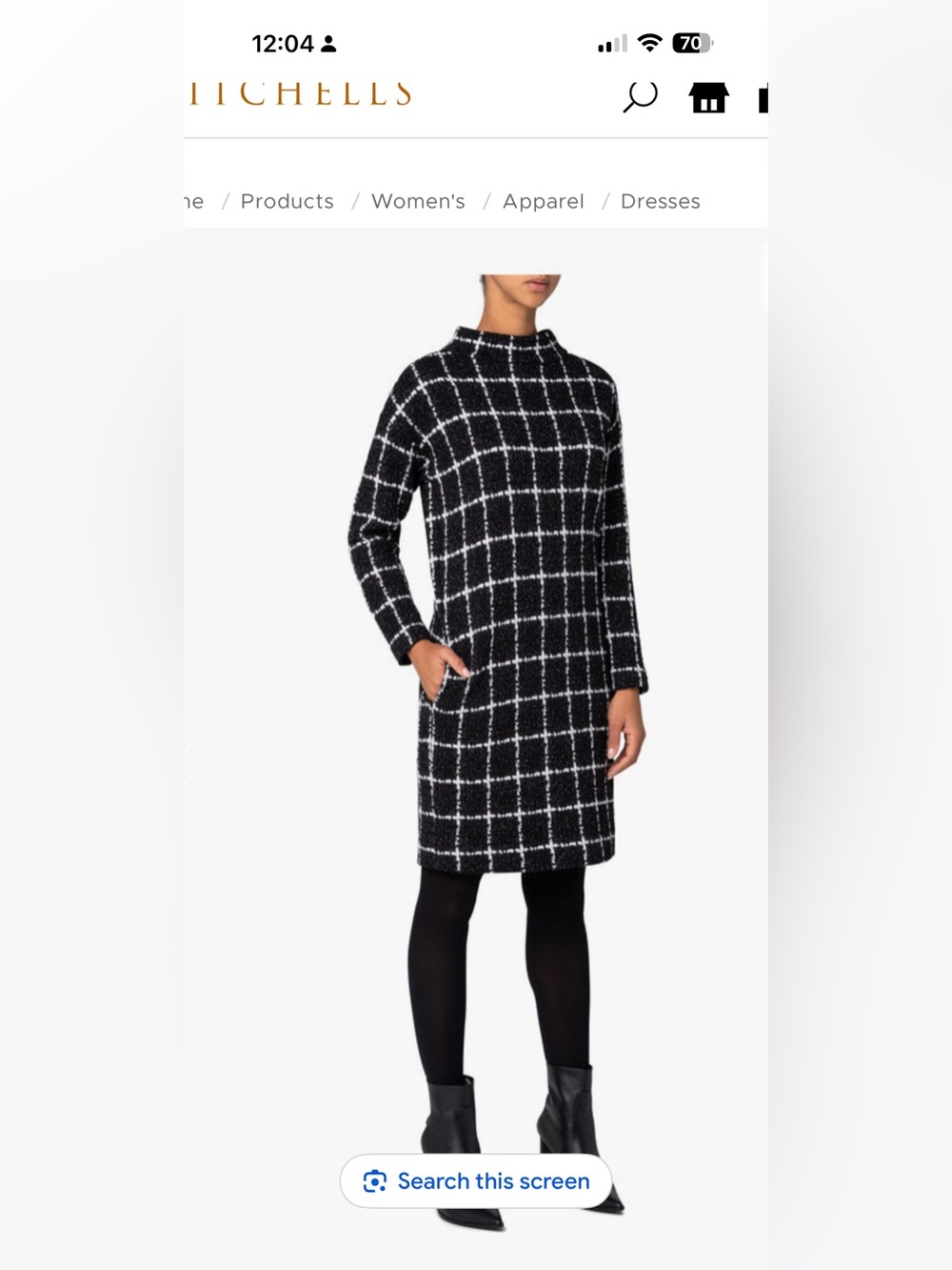 Akris Punto white & black 3D Grid Long Sleeve Dress